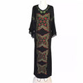 high-end large-area butterfly hot diamond silm fishtail long skirt matching chiffon lotus leaf mid-sleeve long skirt special price clearance