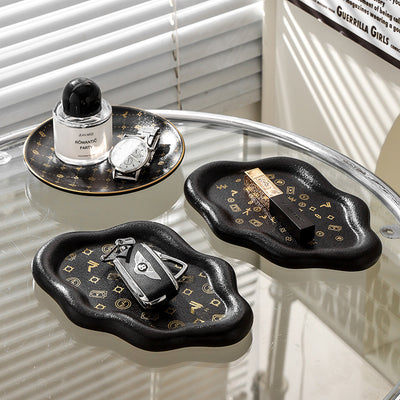Instagram-worthy irregular ceramic jewelry display plate - trending photo prop, jewelry organizer, and storage tray