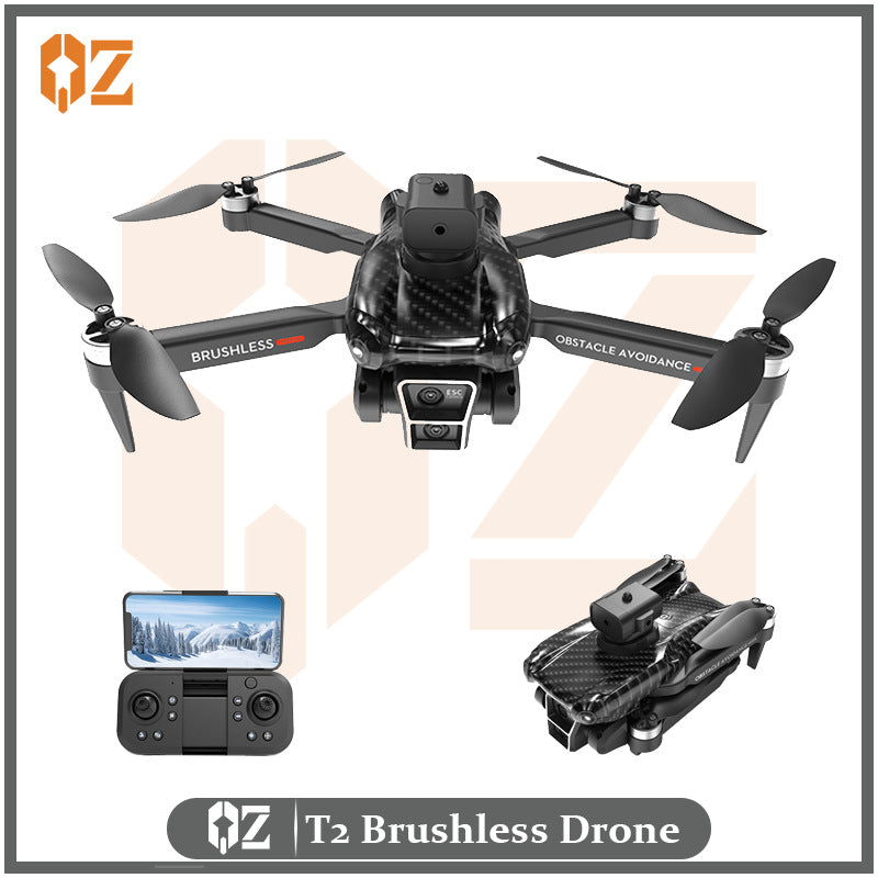 t2 brushless drone - high-definition aerial photography, long-endurance quadcopter, obstacle avoidance, optical flow, remote control aircraft toy
