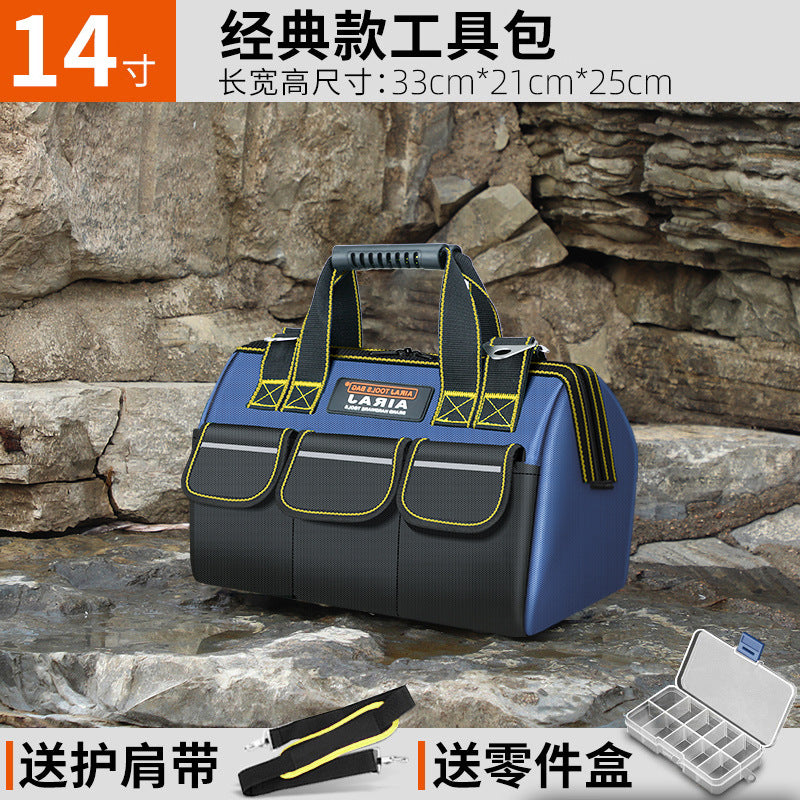 Arrizo Electric Toolkit Wholesale Multifunctional Large Portable Thickened Wear-resistant Canvas Tool Bag Storage Bag