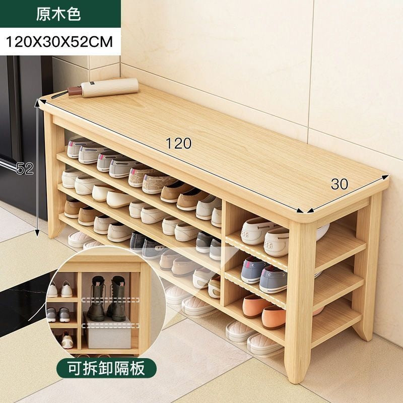 Solid wood leg shoe changing stool for home door can sit storage scandinaviancasual shoe stool small apartment entrance stool