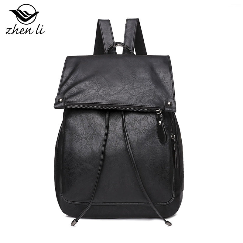 Cross-border women's backpack retro versatile PU soft leather small backpack backpack women's anti-theft travel backpack