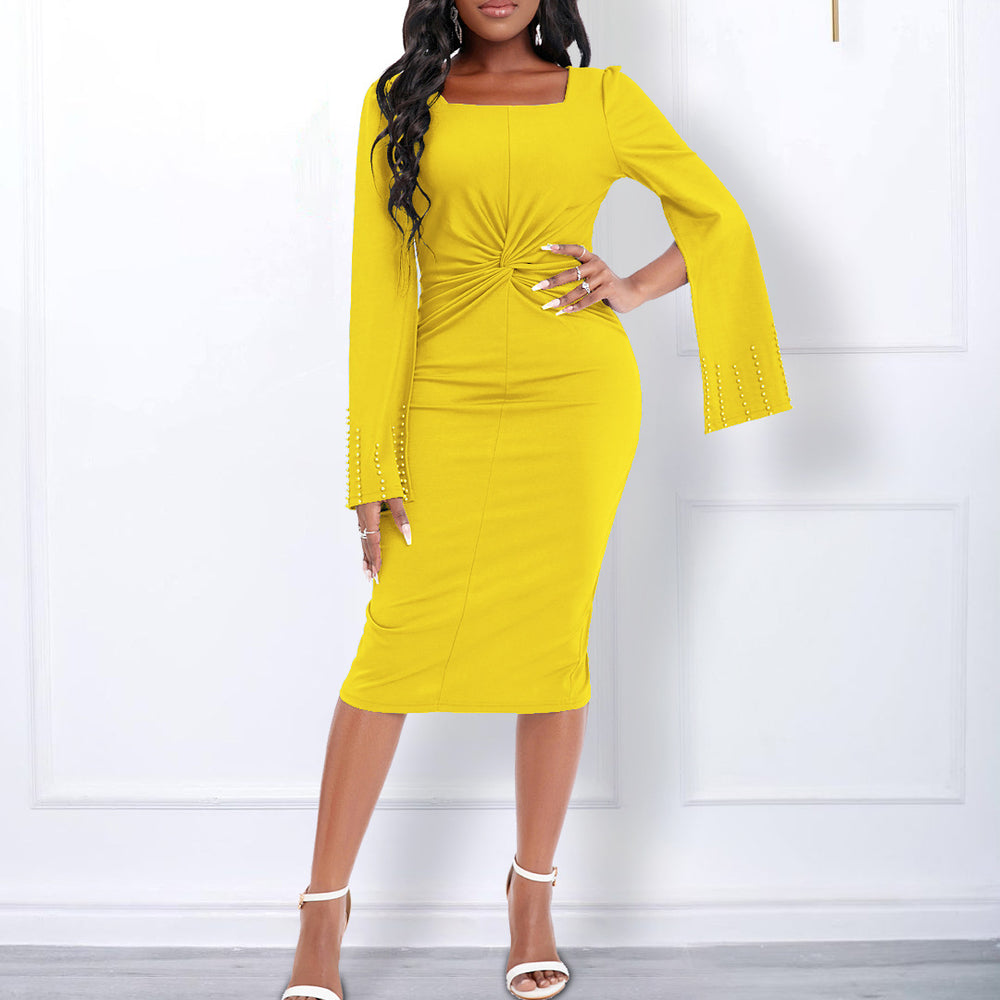 C8488  european and american women's clothing  autumn new twist knot beaded cape african plus size foreign trade dress