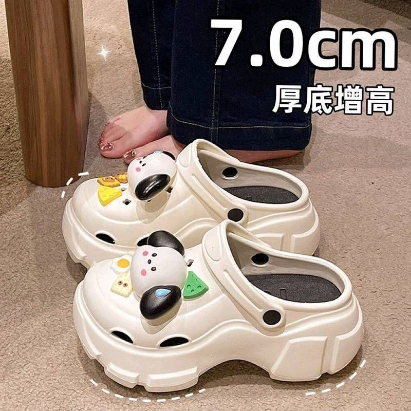 Eva clogs women's summer outdoor fashion strappy 2024 new trendy thick sole height increasing 7.0 closed-toe sandals