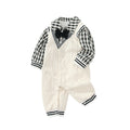Baby autumn clothes preppy style gentleman baby romper long sleeve infant spring outfit bodysuit korean style newborn