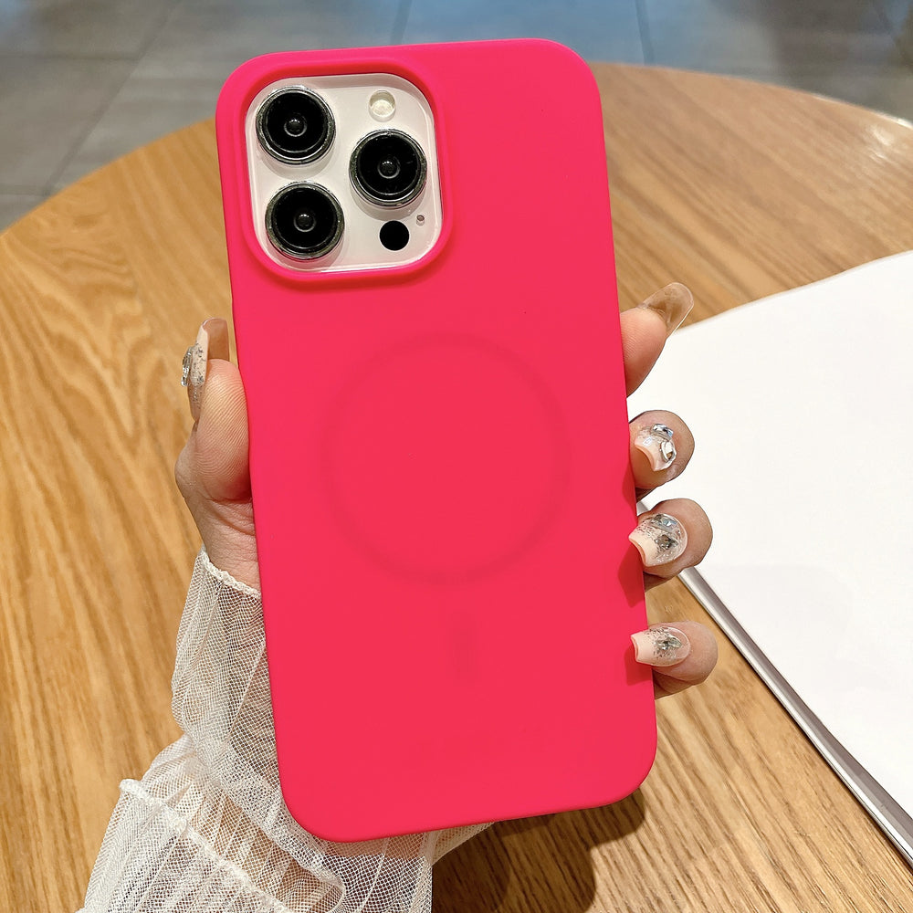 Liquid silicone magsafe magnetic suction suitable for iphone17promax mobile phone case apple 16 anti-fall protective cover