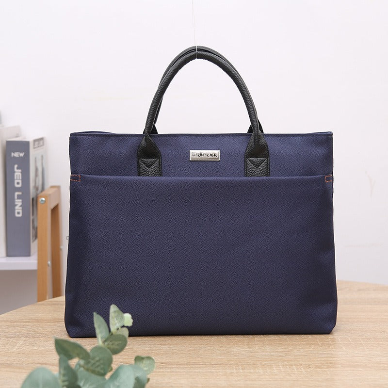 Oxford cloth handheld document bag a4 briefcase pilot handheld briefcase thickened waterproof conference bag information bag