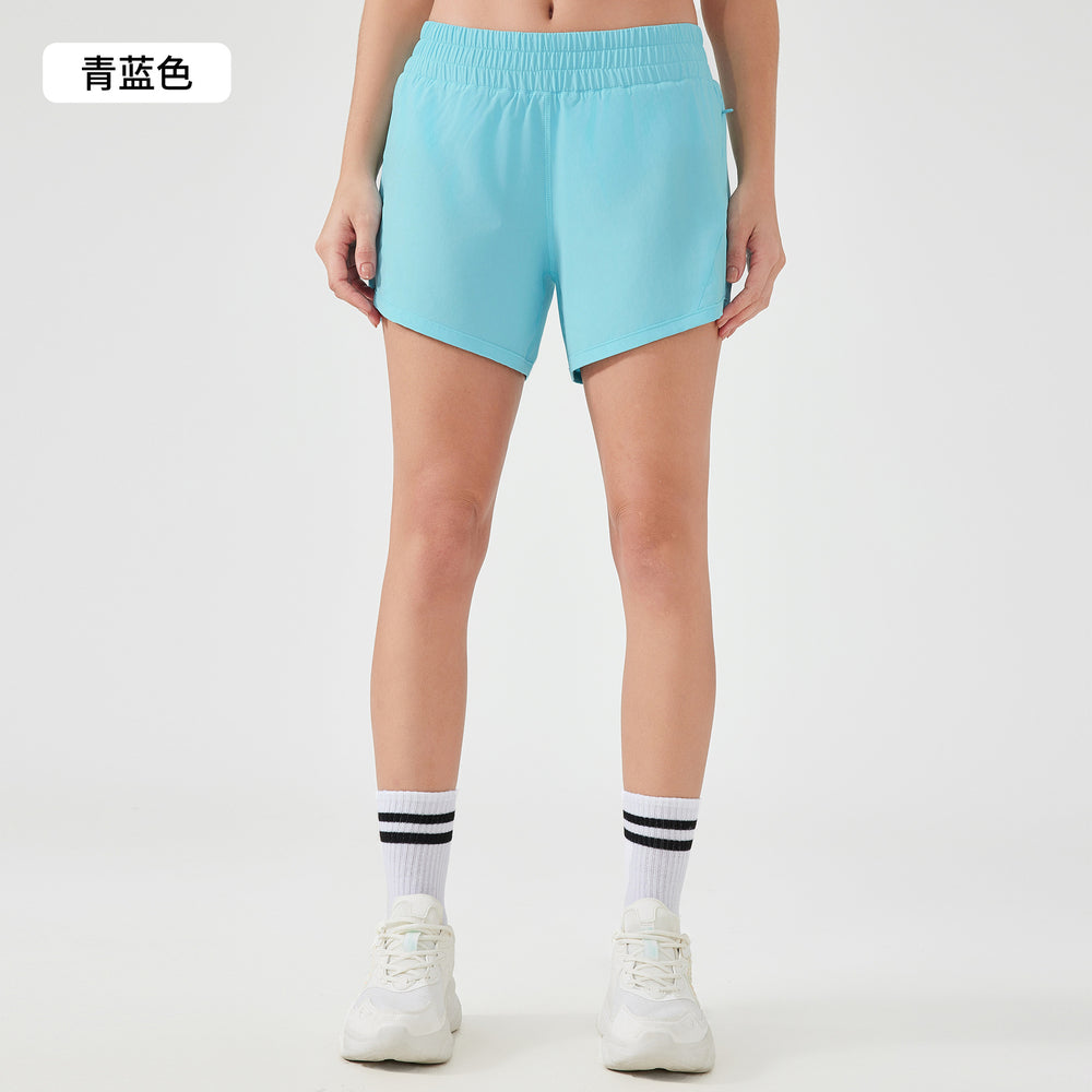 Summer new ice silk quick-dry sports shorts women's loose breathable yoga pants outdoor running fitness shorts d25003
