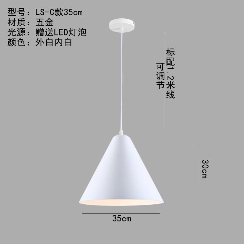 Minimalist industrial black projector light - retro creative restaurant, cafe, bubble tea shop, hot pot restaurant - unique pot lid pendant lamp