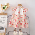 Girls' modern cheongsam dress - summer floral bunny print fashionable chinese style baby dress