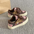 Retrocasual sneakers for women 2026 springthick sole sports white shoesnew arrivaleasiest for matchniche style bread shoes