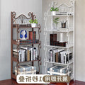 Installation-free bookshelf floor-standing multi-layer kids book storage rack simple bookshelf for home living room bedroom storage rack iron