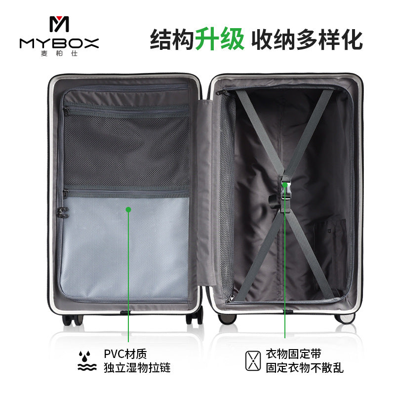 MYBOX spring school suitcase 24-inch lightweight trolley case for male and female students universal wheel suitcase Customs