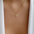 Rhinestone cross necklace wholesale - european & american style, diamond-studded pendant jewelry, women's high-end vintage autumn/winter sweater necklace