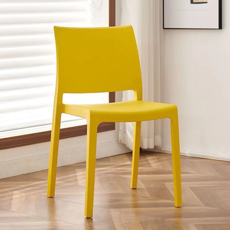 Nordic backrest chair plastic dining chair modern thickened minimalist stackable backrest chair casual restaurant chair wholesale