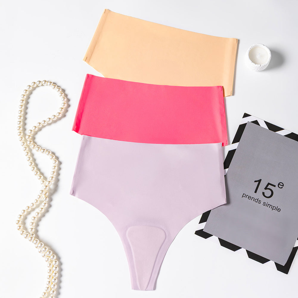 exclusive multi-color combination high waist seamless underwear women's sports yoga ice silk quick-drying anti-embarrassment line underwear