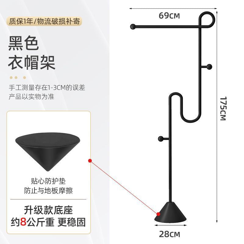 Cream style floor-standing clothes hanger, high-end for home clothes storage display rack, entrance hall, living room, bedroom, entrance coat rack