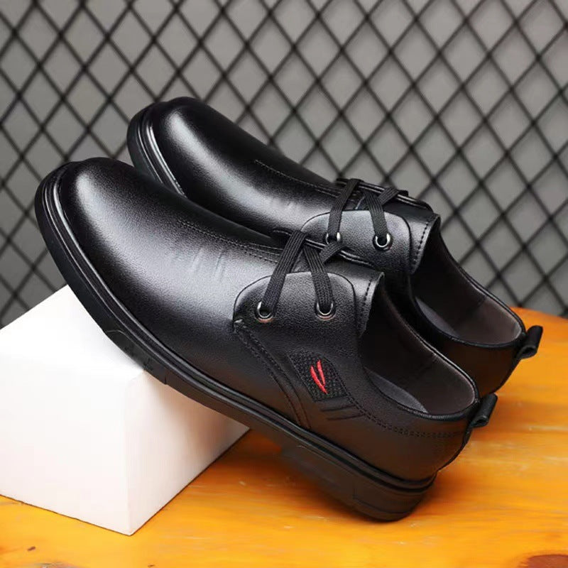 New arrival business formal leather shoes men's casual wedding groom british heightening summer breathable youth pointed toe men's shoes