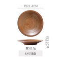 Vintage chic ceramic dinnerware - restaurant & hotel grade, unique ribbed design, steak & western cuisine plates, high-style deep dishes for home use