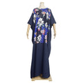 summer new arrivals: european and american style  print round neck maxi dress,  dress, african women's plus size clothing