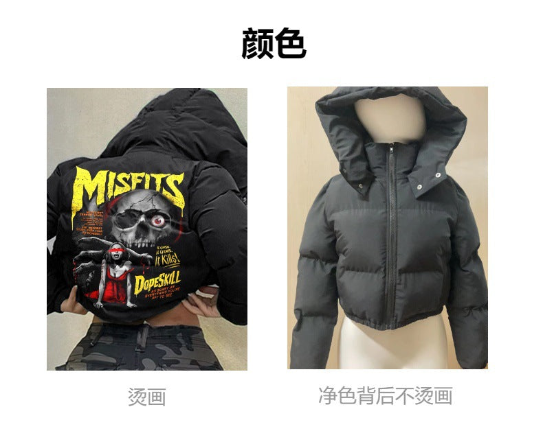 Exclusive custom link for european and american women's apparel: women's hooded padded jacket