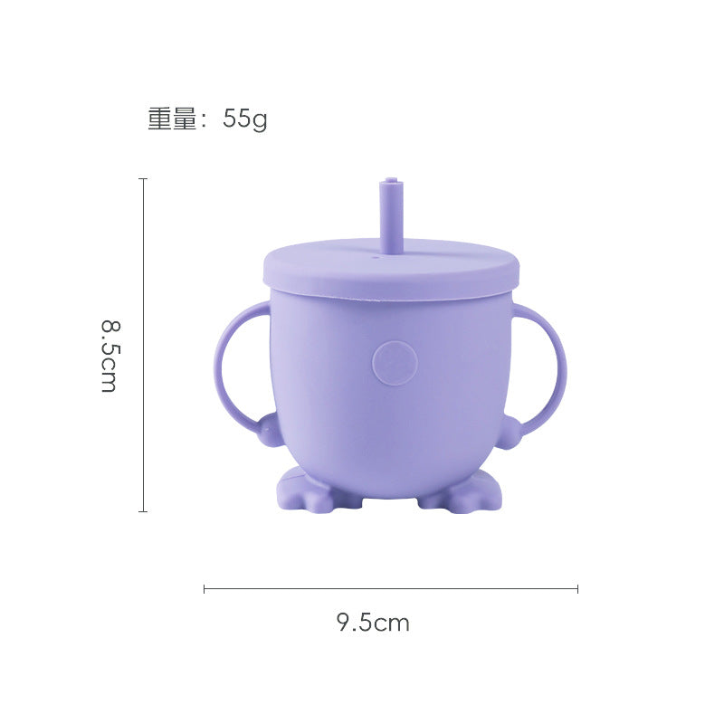 Silicone kids' meal set: baby food training suction bowl, food-grade fork and spoon, feeding utensils for babies