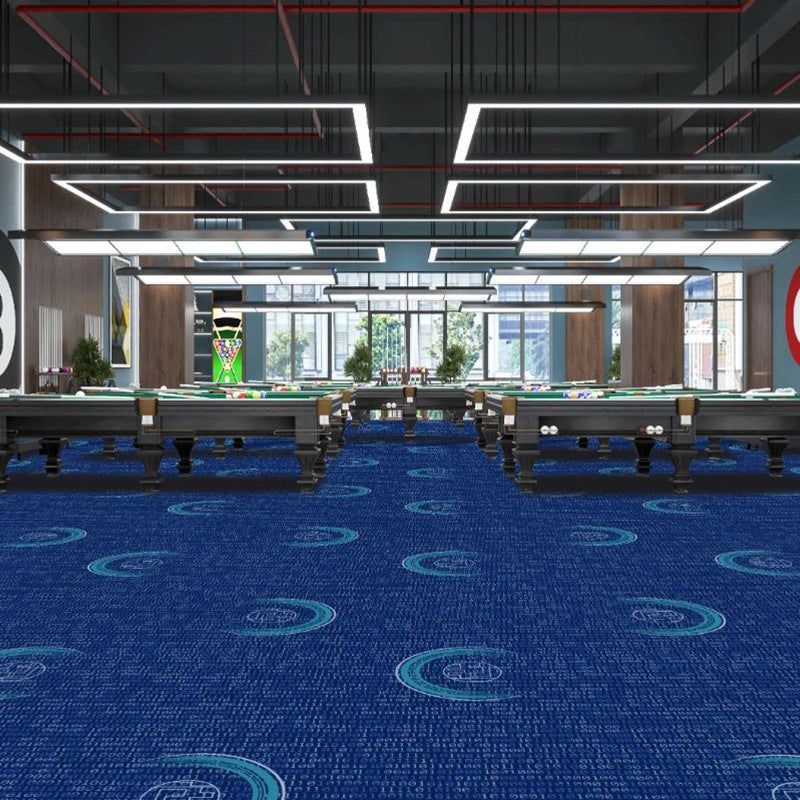 Custom billiard hall carpet - full coverage, printed design, large area, hotel & commercial billiard room nylon fire-retardant b1 carpet