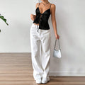 Silm large backless camisole summernew arrivalsexy style outweartops women's off-shoulder topsclassy sense