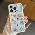 Fresh double-frame large window childlike hand account note small animal suitable for iphone18/17pro mobile phone case