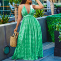 D271 women's foreign trade independent website  summer camisole sexy printed cross-border dress long gown european and american style dress