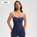Contrast color beautiful back chest pad small camisole women's short inner bottom intimates fitness yoga wear yg-1001