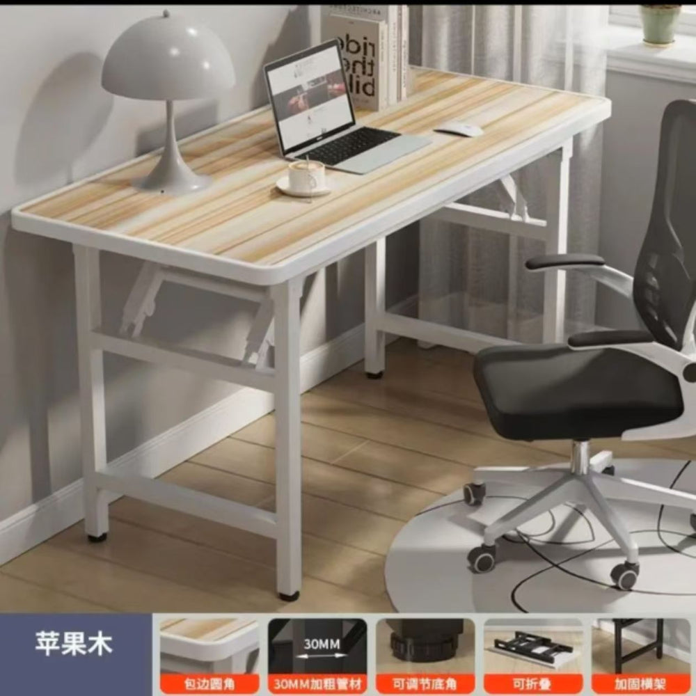 Easy-to-assemble folding desk - no assembly required - perfect for home, living room, dining room, bedroom, or office