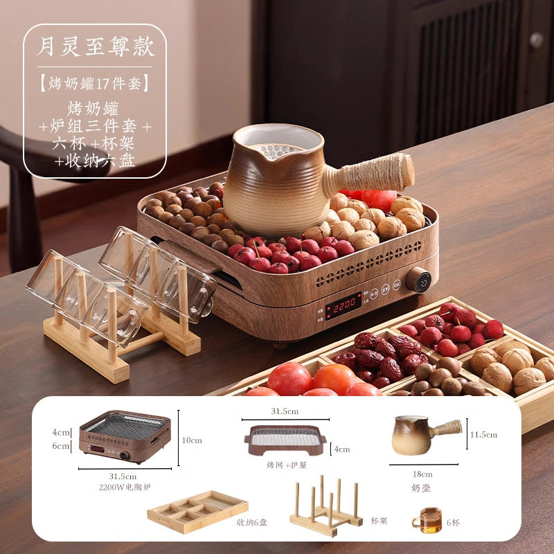 Stove tea making suitfor home tea set glass water kettle electric ceramic stove tea maker indoor courtyard multifunctional oven