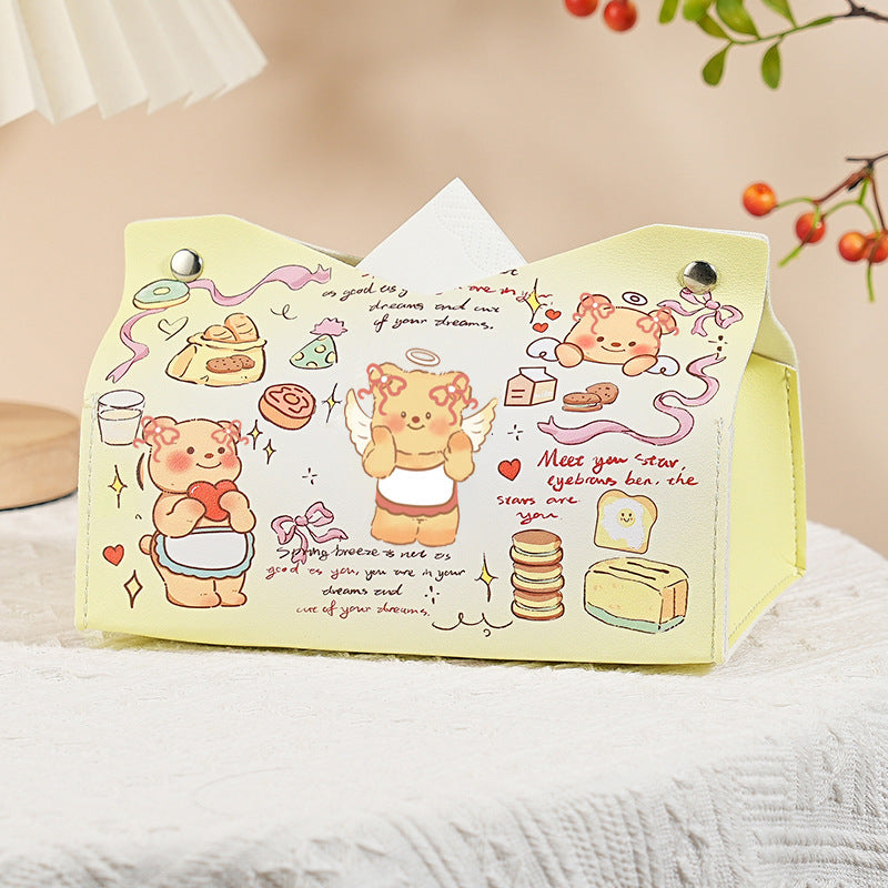 Peace and joy cute pumping carton creative festive tissue box living room bedroom car multi-functional storage box decoration