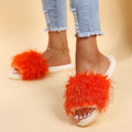 New one-strap plush slippers - amazon cross-border cotton slippers - candy colors - autumn/winter korean style casual fuzzy slippers for women
