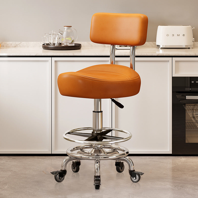 Saddle Chair Kitchen Cooking Chair Front Desk Cashier High Stool Universal Wheel Lifting Chair Beauty Barber Stool