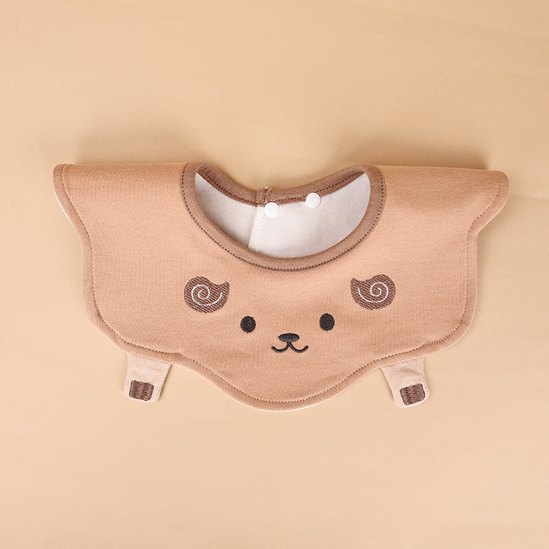 Single pack baby bib waterproof bib newborn combed cotton drool bib kids bib feeding bib cotton