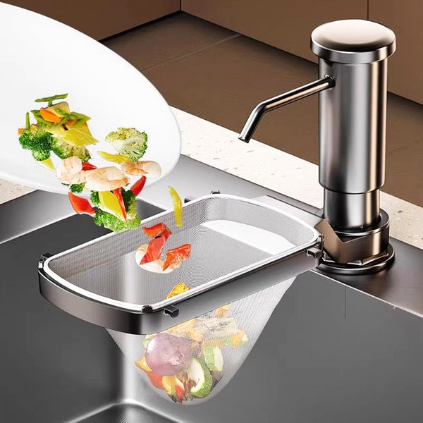 Dishwashing detergent press rack soap dispenser, household washing basin detergent lengthened tube press filter