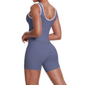 Cross high waist sports suit for women, tight-fitting, nude, contrast color, backless yoga clothes, outdoor running, quick-drying fitness suit
