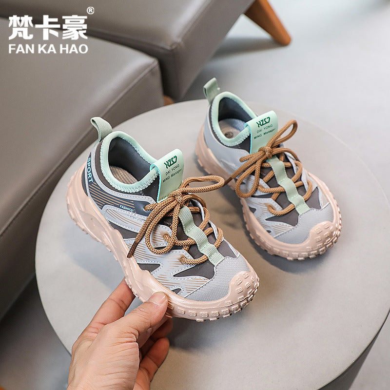 Vancahao girl sneakers  spring and autumn new arrivalk-stylekids tire shoes trendy boys pineapple bottom hiking shoes