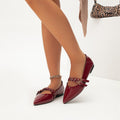 New arrival: european & american style criss-cross strap pointed-toe flats - fashionable, versatile, elegant, and chic women's low-heel shoes