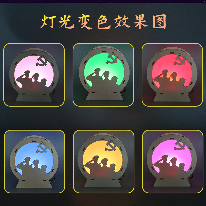 Voice-activated night light intelligent induction street light technology small production student puzzle maker handmade materials scientific experiment new