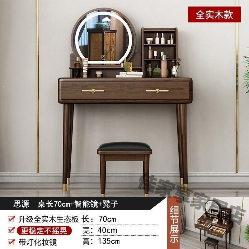 new chinoiserie modern dressing table bedroom casual makeup table with light storage cabinet all-in-one new makeup cabinet