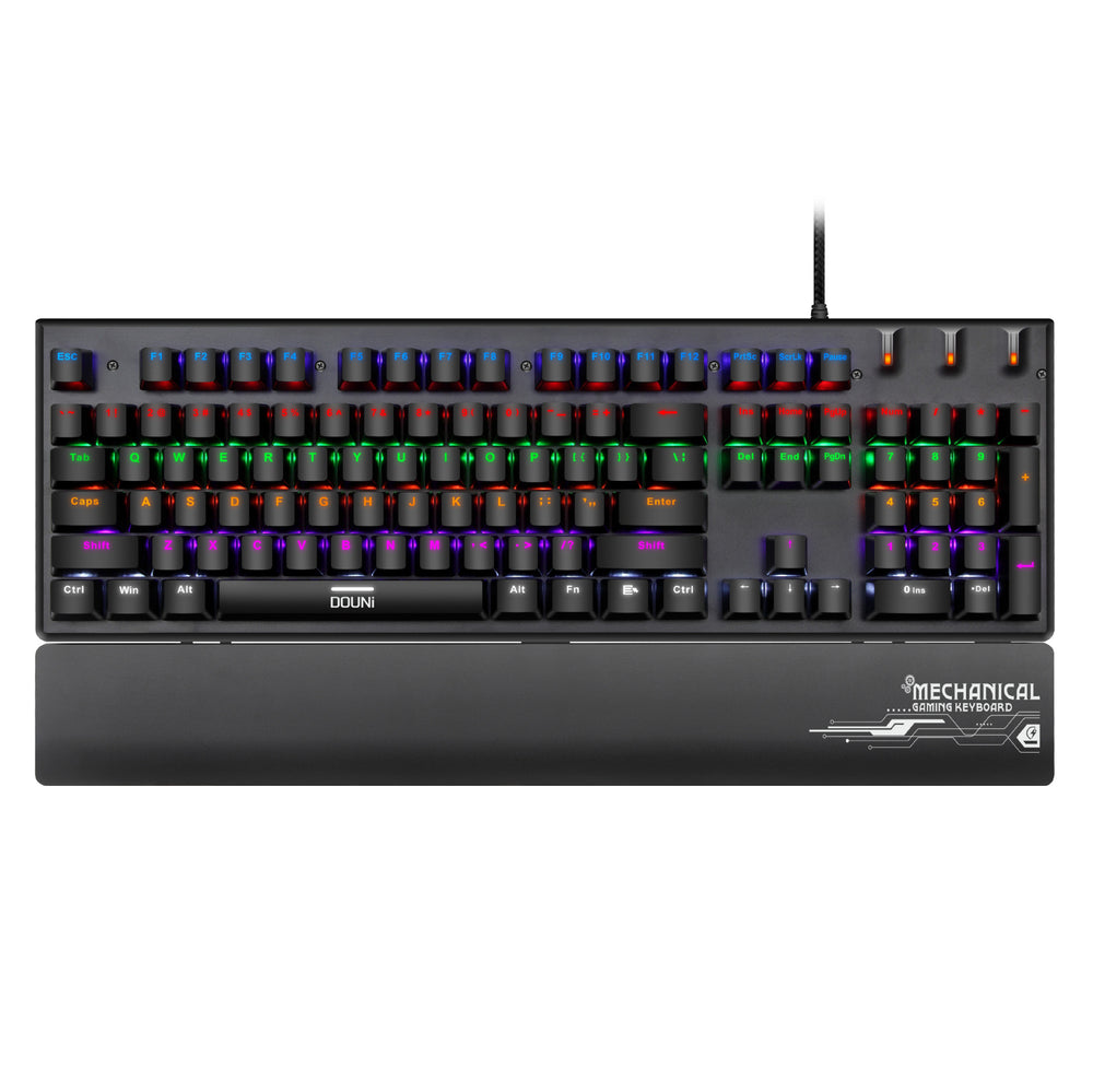 Dou ni mt809 true mechanical keyboard and mouse combo - gaming, office, detachable wrist rest, rgb keyboard
