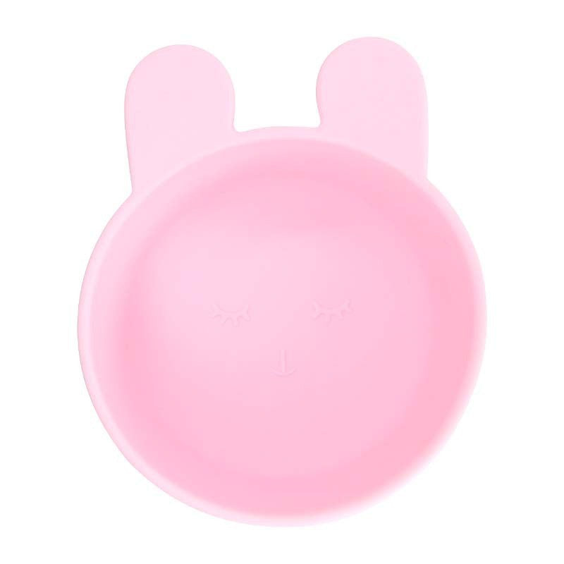 Food-grade silicone complementary food bowl rabbit animal shape, baby eating training suction cup bowl anti-drop feeding tableware