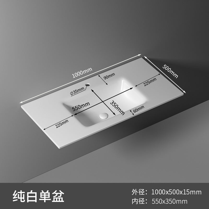 Rock slab hot bending integrated basin toilet seamless rock slab washbasin bathroom taichung basin non-standard corner cutting