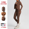cloud-feeling brushed beautiful back bra sports zipper outwearcasual running hip pocket fitness yoga clothes