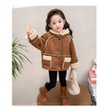 Girlwinterfleece outwearkids baby fur new arrivaltops style thickenedheattech lamb all-in-one winter clothing
