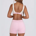 butt lift, tummy control, slimming look chest pad, running fitness shorts, halter sports intimates bra, yoga wear suit for women