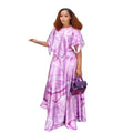 Fashion cross-border african women's clothing new arrivalfashionasymmetrical round neck printingtopshigh waist skirt suit